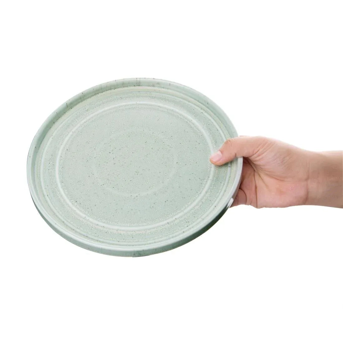 FB563 Olympia Cavolo Flat Round Plates Spring Green 220mm (Pack of 6) - JD Catering Equipment Solutions Ltd