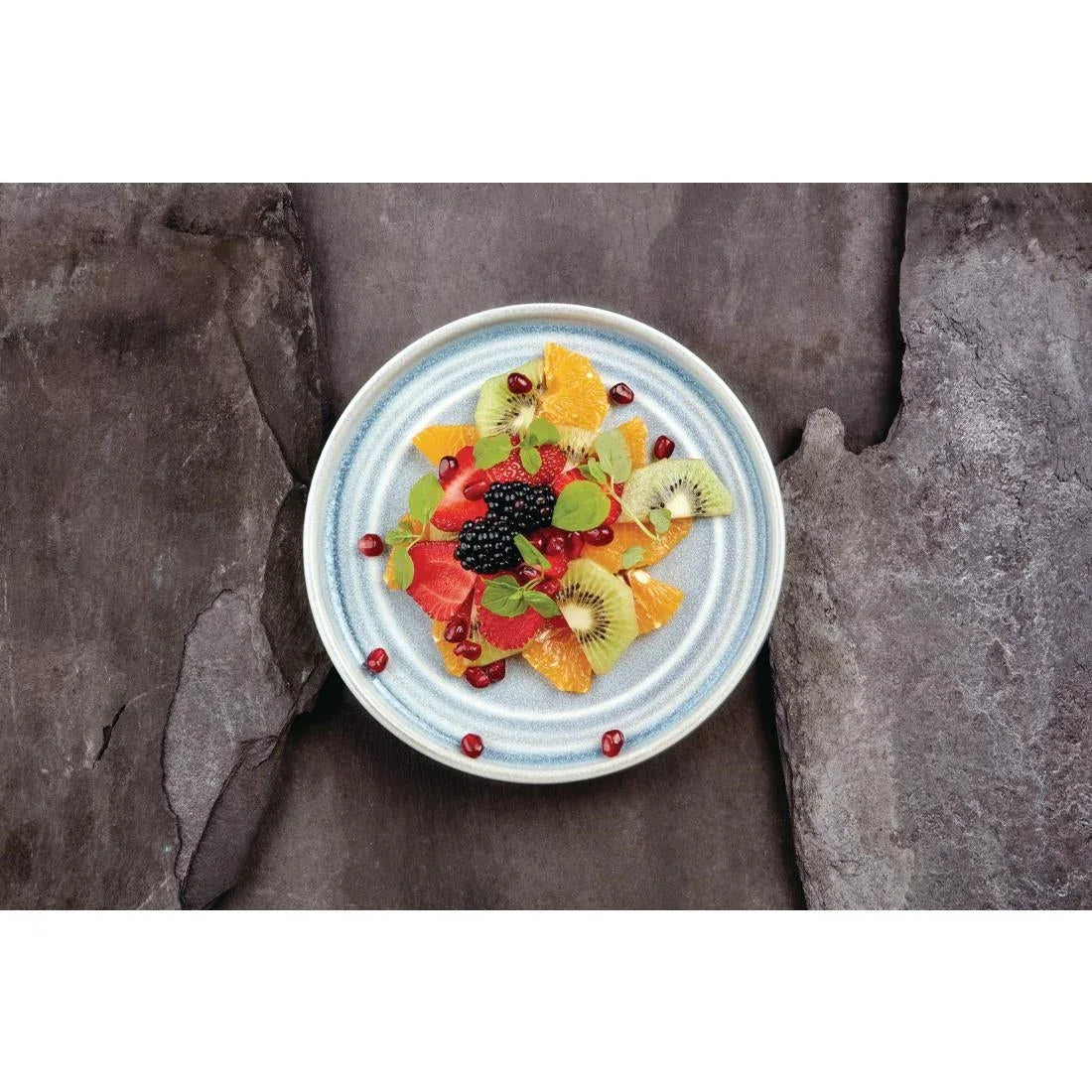 FB567 Olympia Cavolo Flat Round Plates Ice Blue 180mm (Pack of 6) - JD Catering Equipment Solutions Ltd