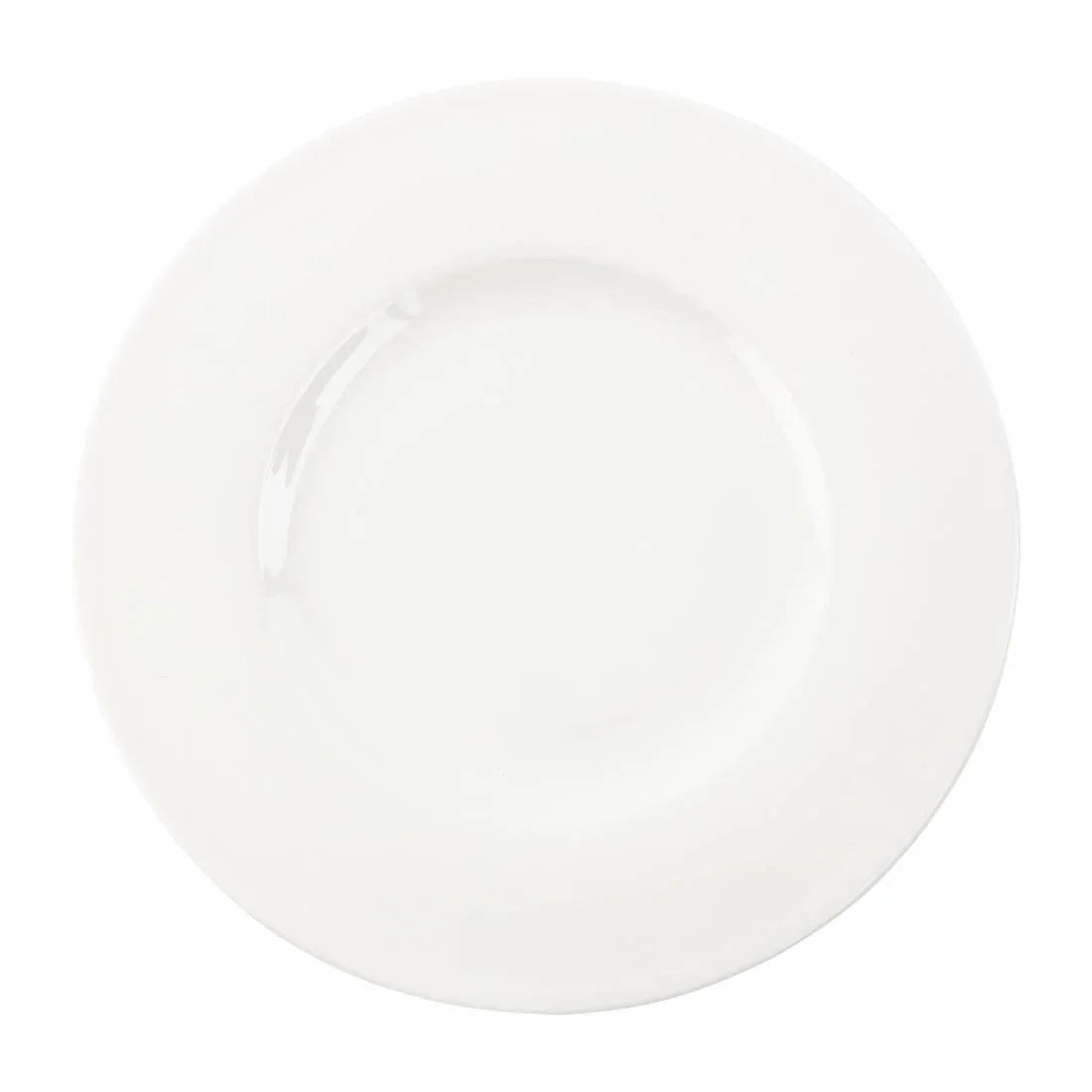 FB649 Royal Bone Ascot Wide Rim Flat Profile Plate 225mm (Pack of 12) - JD Catering Equipment Solutions Ltd