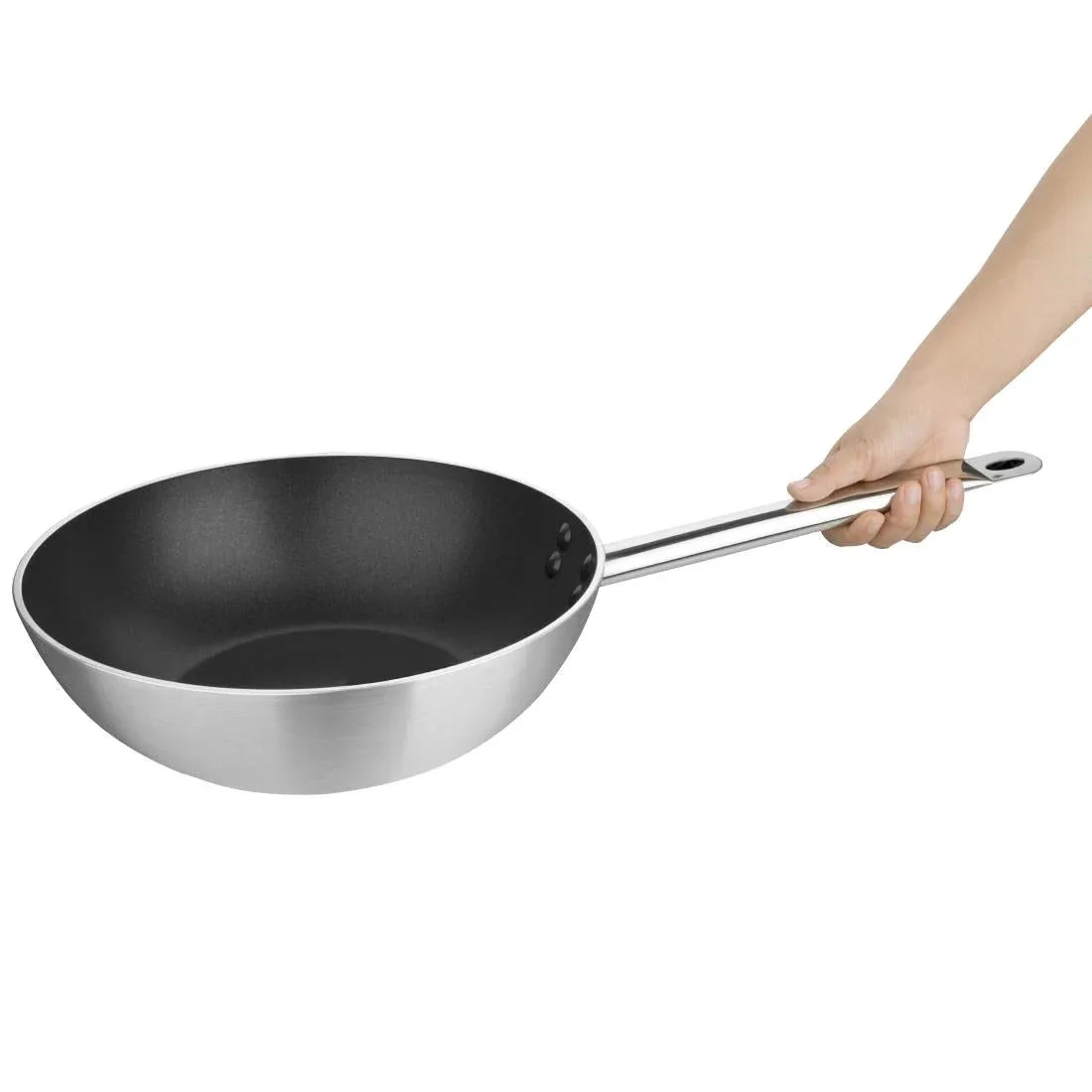 FB690 Vogue Non-stick Teflon Aluminium Platinum Plus Wok 300mm - JD Catering Equipment Solutions Ltd