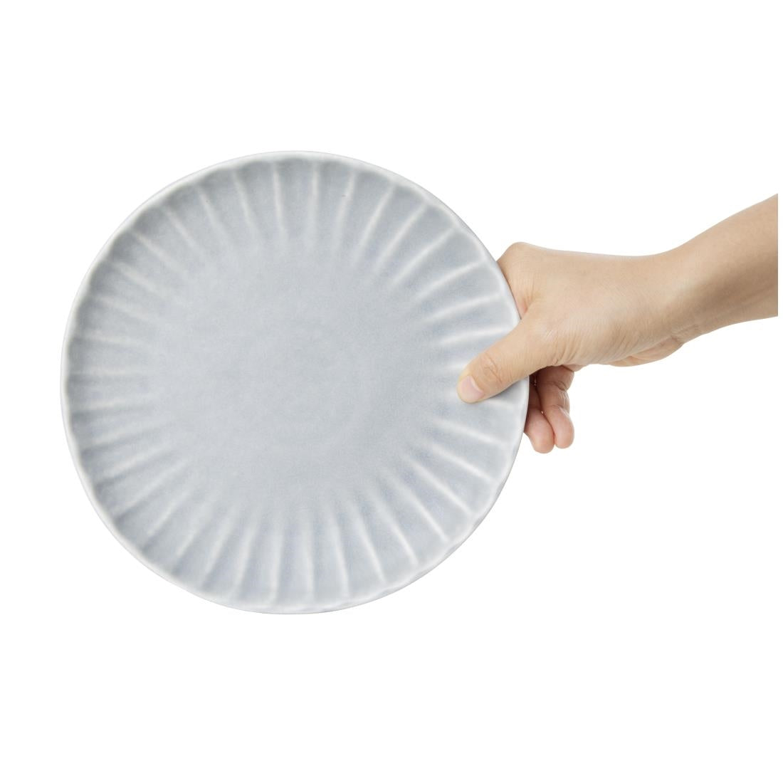 FB955 Olympia Corallite Plates Concrete Grey 205mm (Pack of 6) JD Catering Equipment Solutions Ltd