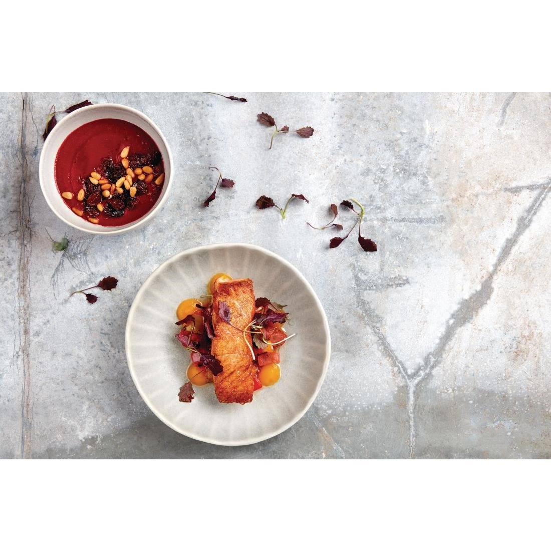 FB956 Olympia Corallite Deep Bowls Concrete Grey 150mm (Pack of 6) JD Catering Equipment Solutions Ltd