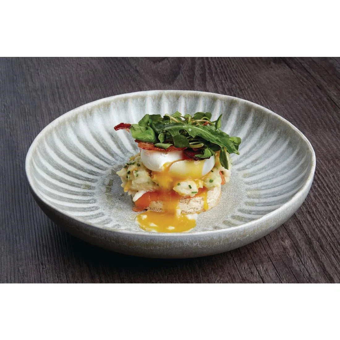 FB957 Olympia Corallite Coupe Bowls Concrete Grey 220mm (Pack of 6) - JD Catering Equipment Solutions Ltd