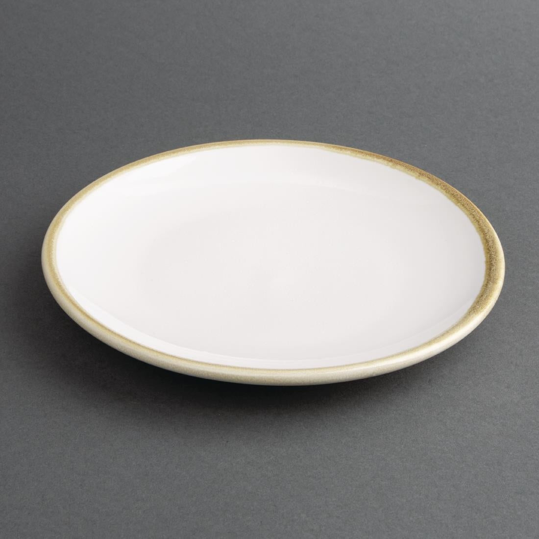 FB980 Olympia Kiln Round Coupe Plate Chalk 178mm (Pack of 6) JD Catering Equipment Solutions Ltd