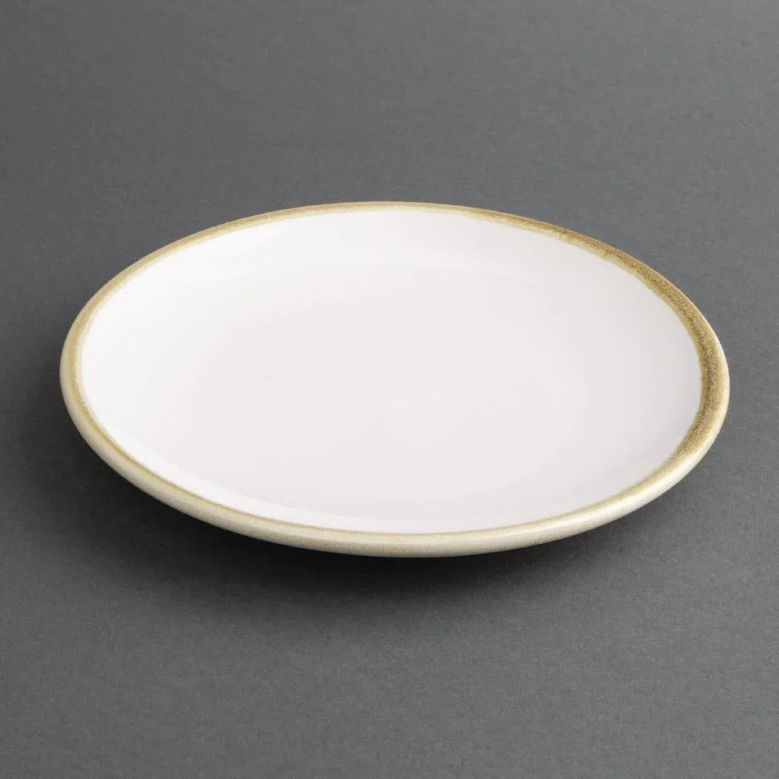 FB980 Olympia Kiln Round Coupe Plate Chalk 178mm (Pack of 6) - JD Catering Equipment Solutions Ltd