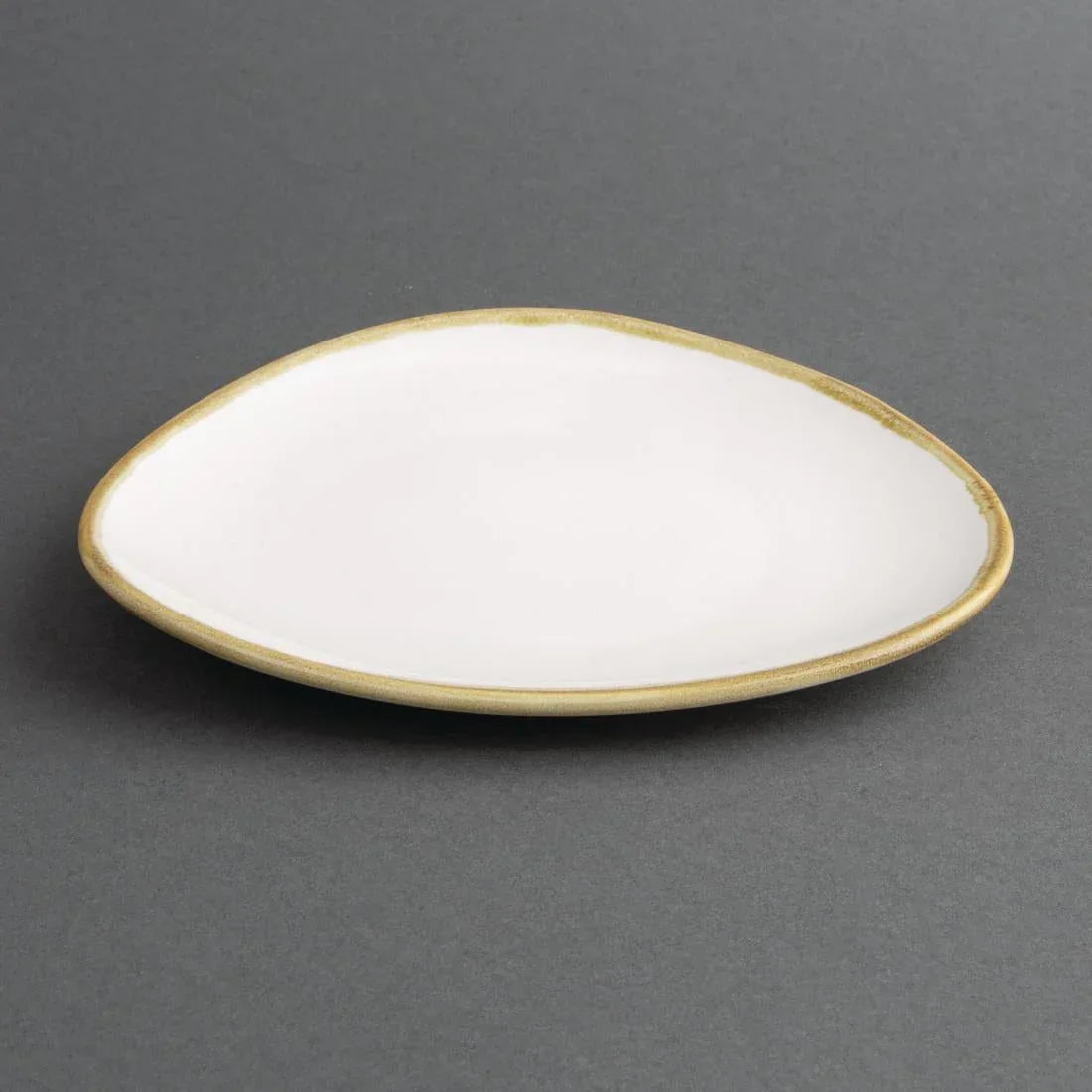 FB983 Olympia Kiln Triangular Plate Chalk 165mm (Pack of 6) - JD Catering Equipment Solutions Ltd