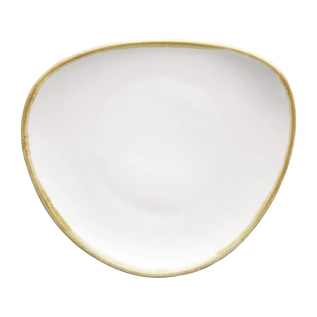 FB983 Olympia Kiln Triangular Plate Chalk 165mm (Pack of 6) - JD Catering Equipment Solutions Ltd