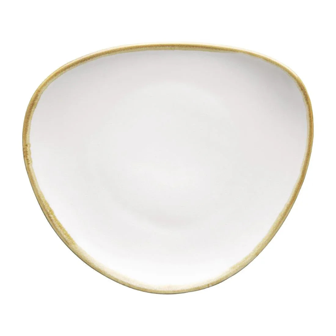 FB983 Olympia Kiln Triangular Plate Chalk 165mm (Pack of 6) - JD Catering Equipment Solutions Ltd