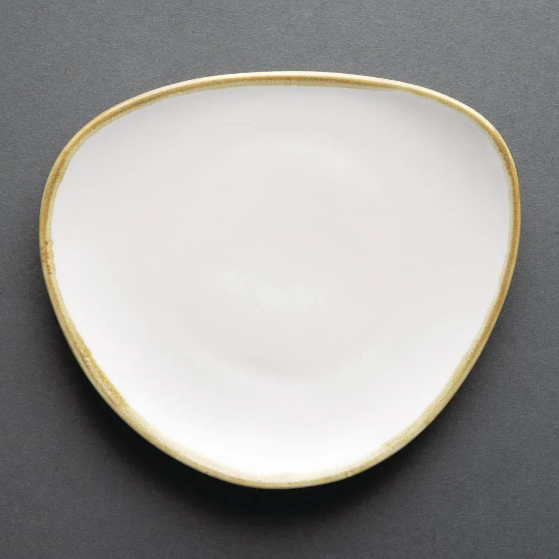 FB983 Olympia Kiln Triangular Plate Chalk 165mm (Pack of 6) - JD Catering Equipment Solutions Ltd