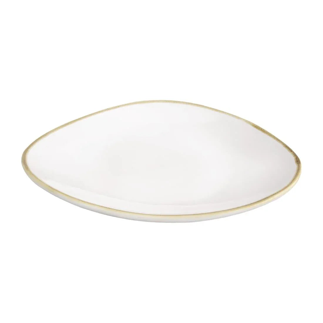 FB985 Olympia Kiln Triangular Plate Chalk 280mm (Pack of 4) - JD Catering Equipment Solutions Ltd