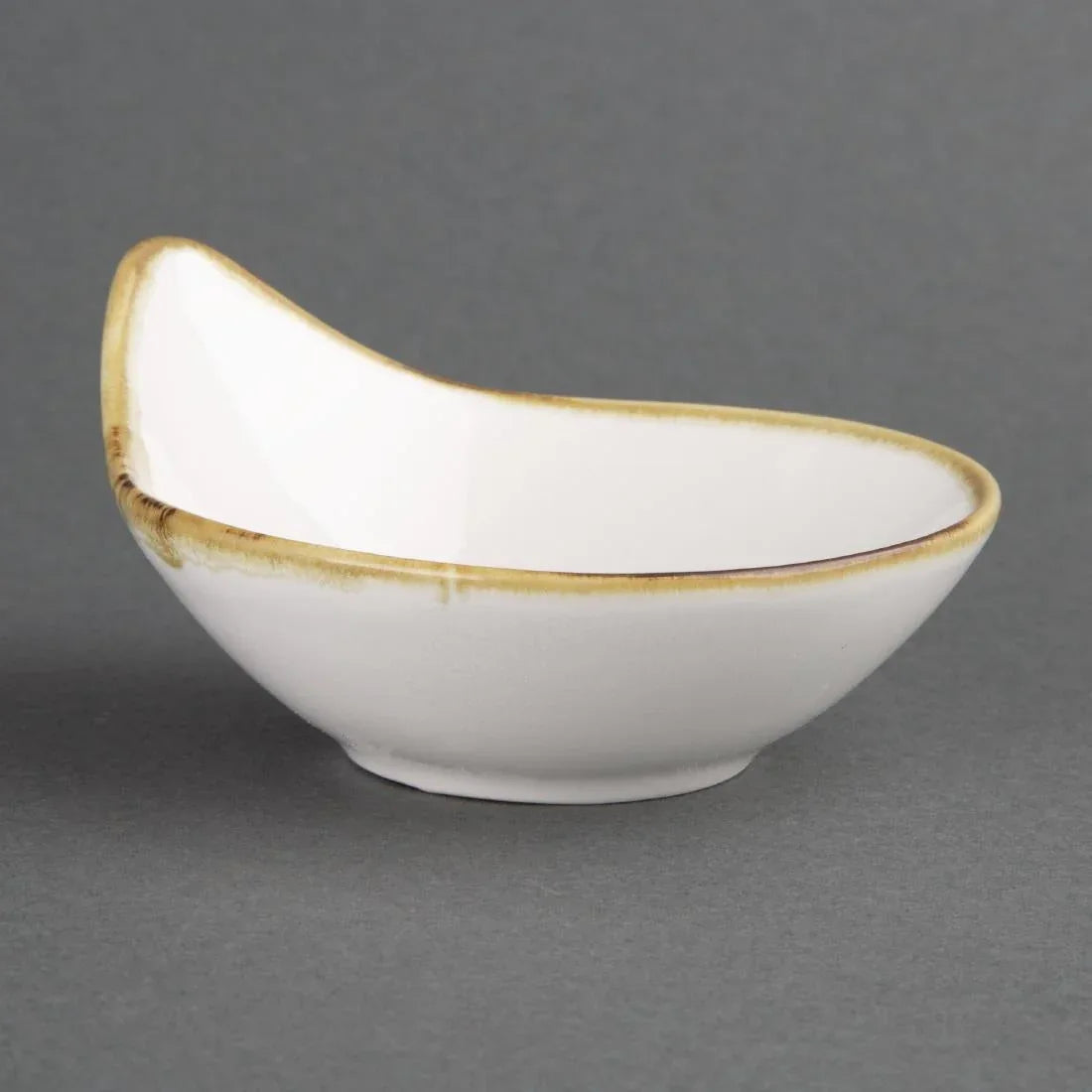 FB994 Olympia Kiln Dipper Bowl Chalk 100mm 70ml (Pack of 12) - JD Catering Equipment Solutions Ltd