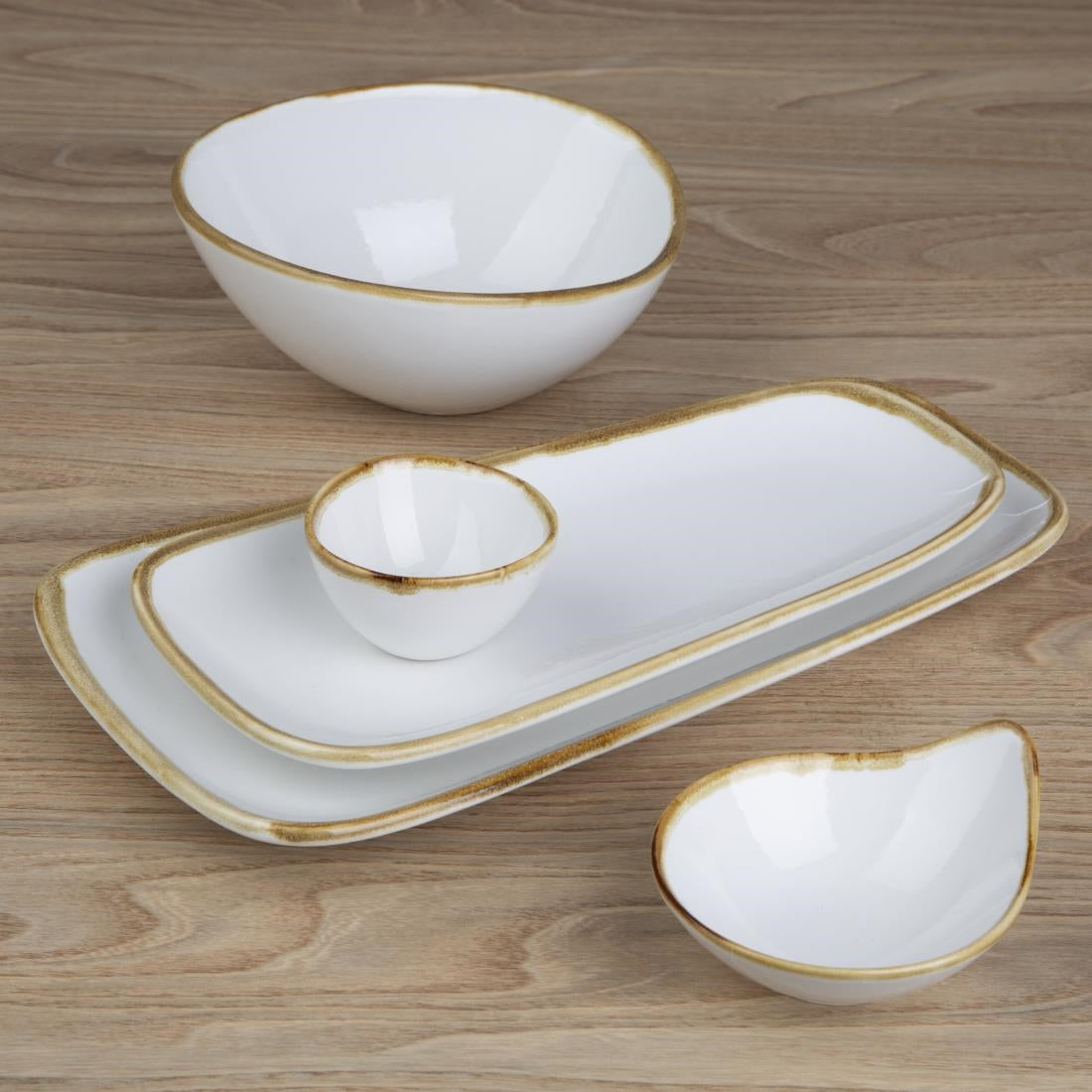 FB996 Olympia Kiln Bowl Chalk 165mm 425ml (Pack of 6) JD Catering Equipment Solutions Ltd