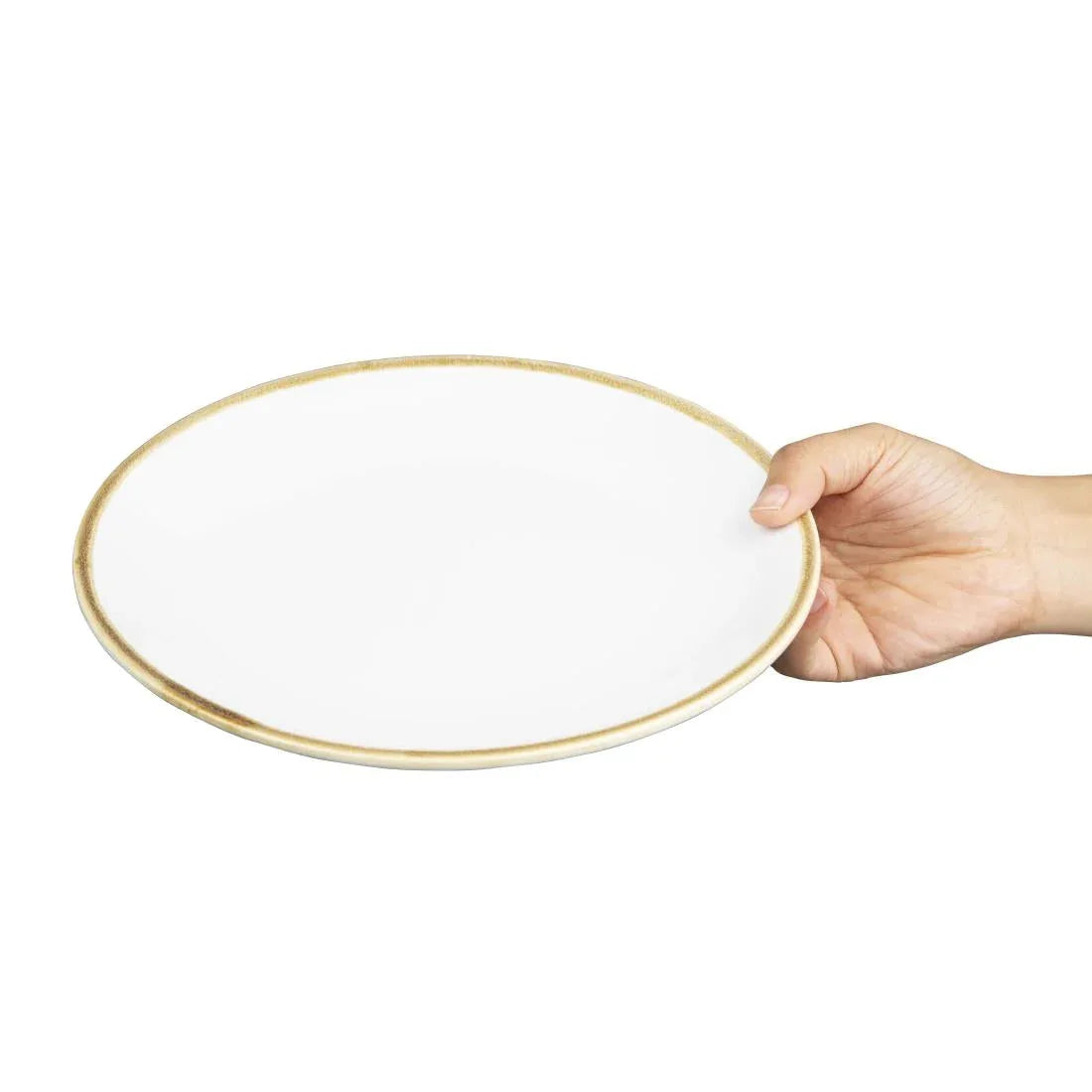 FB999 Olympia Kiln Coupe Plate Chalk 228mm (Pack of 6) - JD Catering Equipment Solutions Ltd