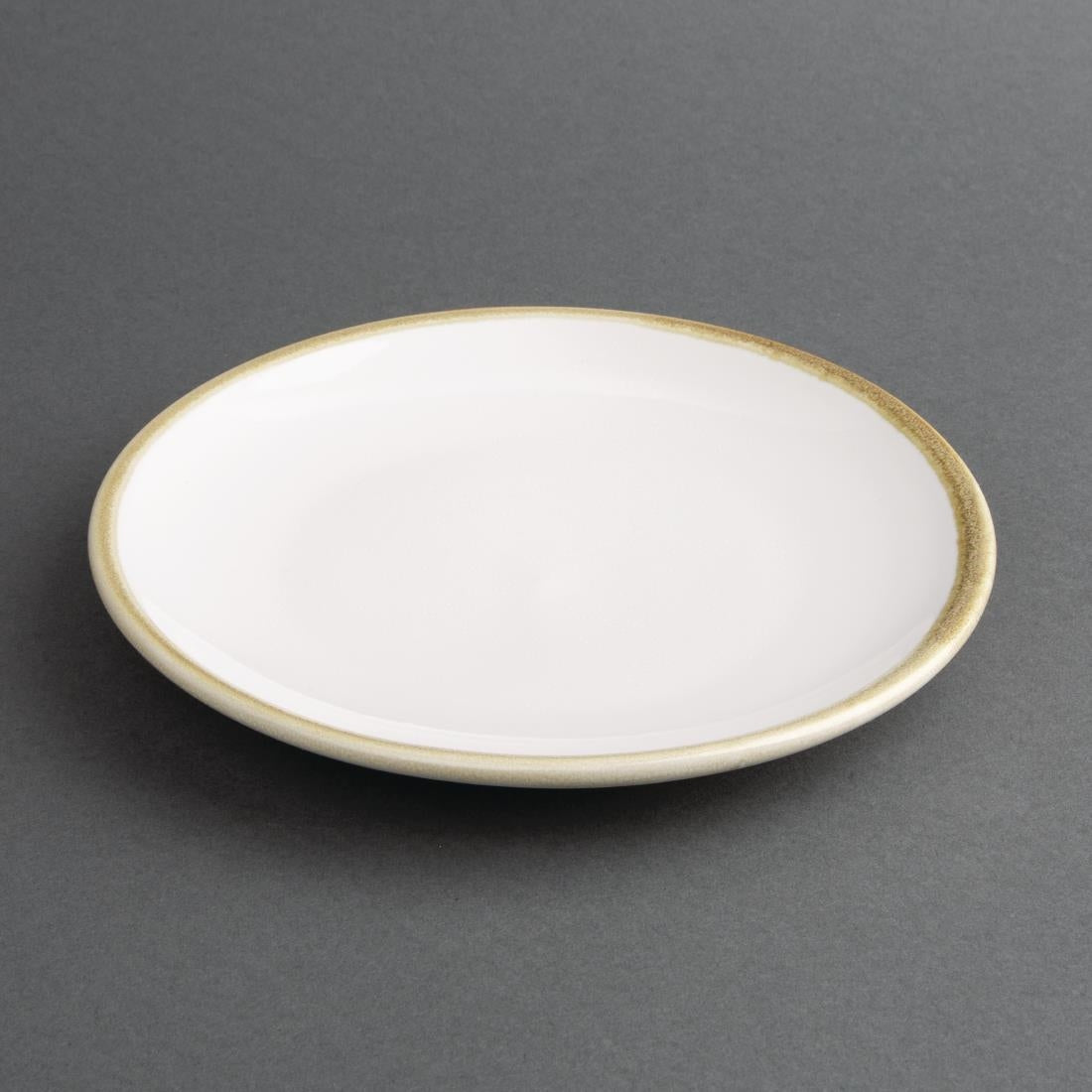 FB999 Olympia Kiln Coupe Plate Chalk 228mm (Pack of 6) JD Catering Equipment Solutions Ltd