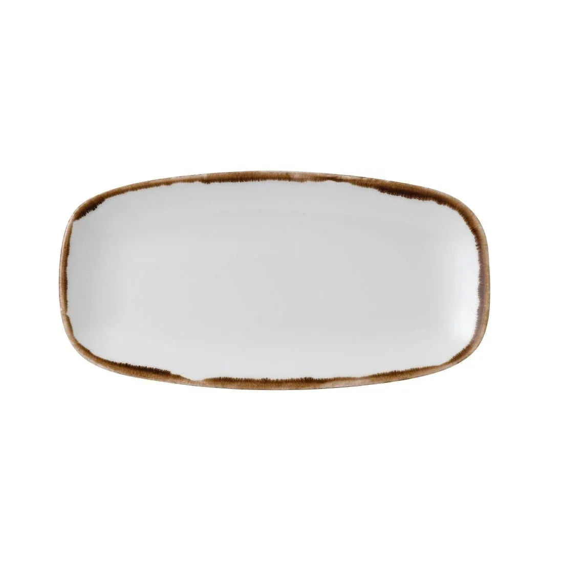 FC007 Dudson Harvest Oblong Chefs Plates Natural 298 x 153mm (Pack of 12) - JD Catering Equipment Solutions Ltd