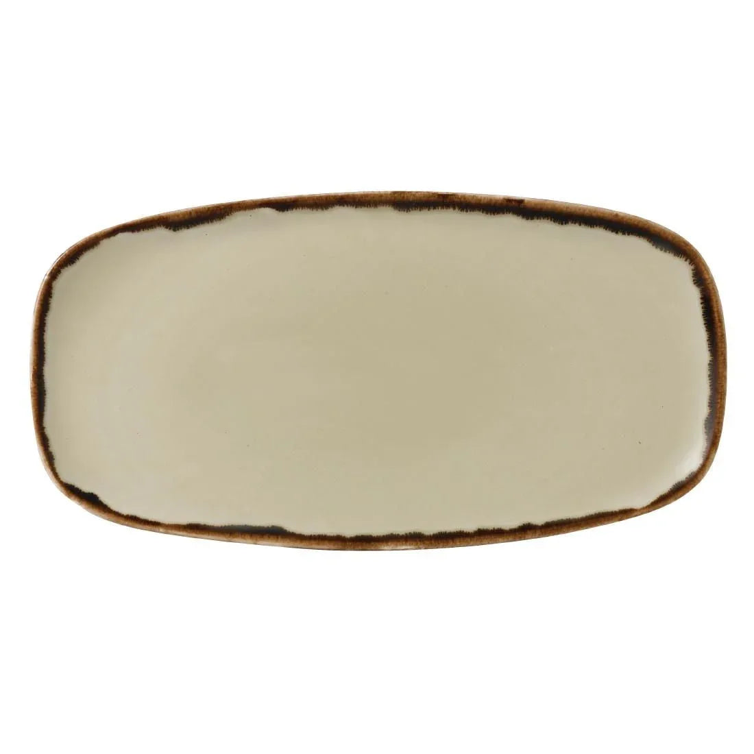 FC033 Dudson Harvest Oblong Chefs Plates Linen 298 x 153mm (Pack of 12) - JD Catering Equipment Solutions Ltd