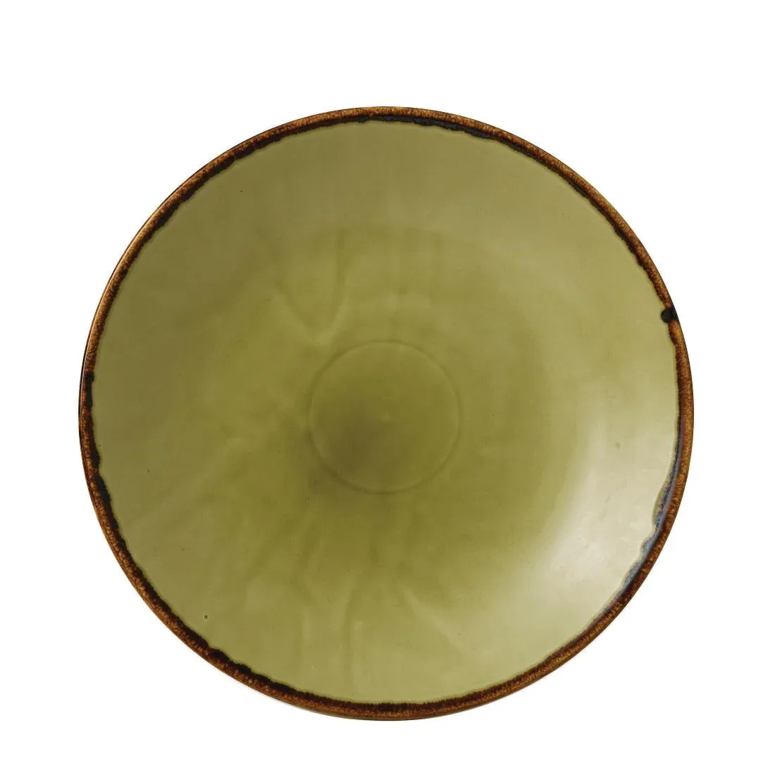 FC048 Dudson Harvest Deep Coupe Plates Green 255mm (Pack of 12) - JD Catering Equipment Solutions Ltd