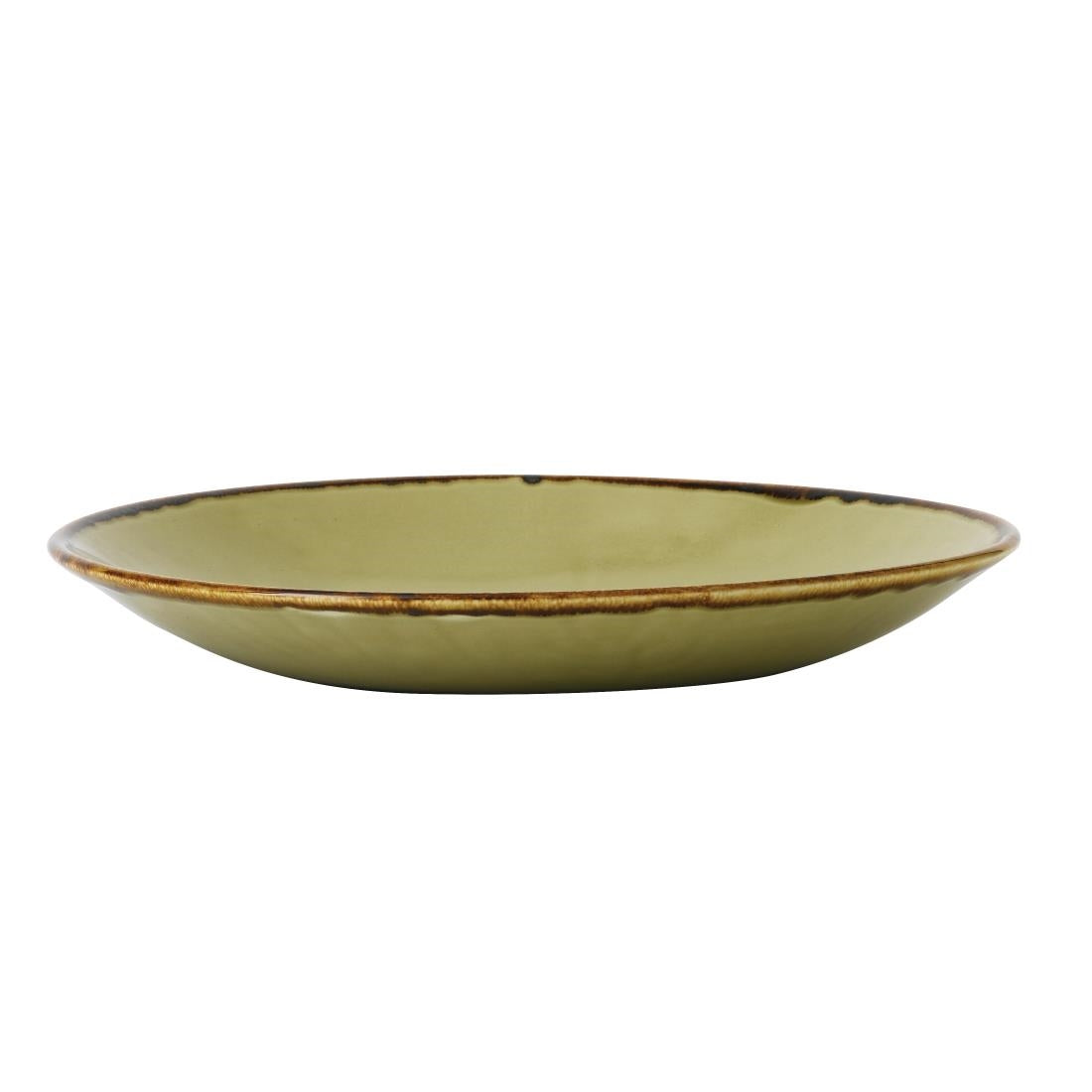 FC048 Dudson Harvest Deep Coupe Plates Green 255mm (Pack of 12) JD Catering Equipment Solutions Ltd