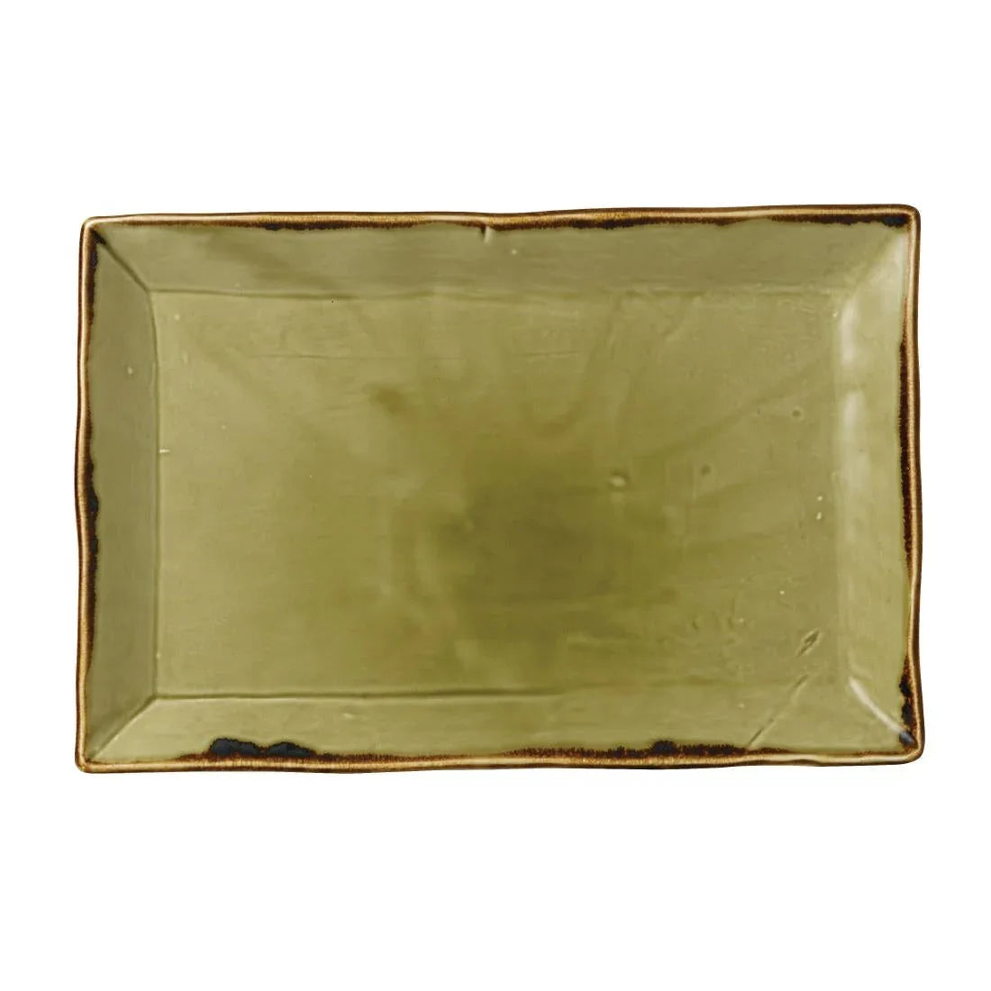 FC052 Dudson Harvest Rectangular Trays Green 230 x 336mm (Pack of 6) - JD Catering Equipment Solutions Ltd