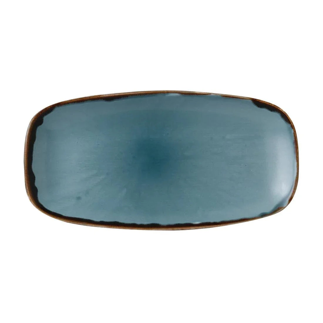 FC059 Dudson Harvest Oblong Chefs Plates Blue 298 x 153mm (Pack of 12) - JD Catering Equipment Solutions Ltd