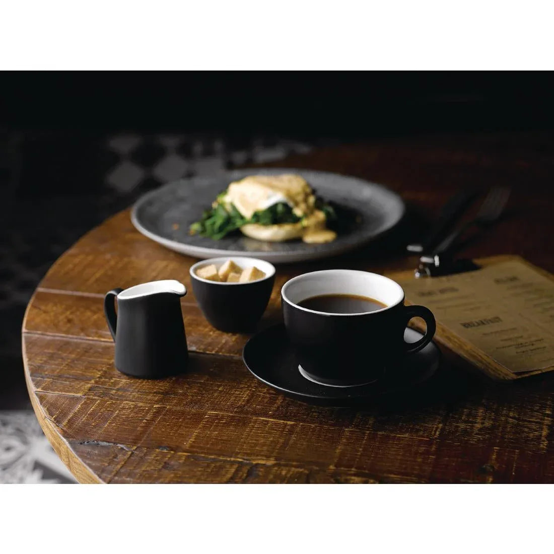 FC100 Churchill Studio Prints Agano Coupe Plates Black 288mm (Pack of 12) - JD Catering Equipment Solutions Ltd