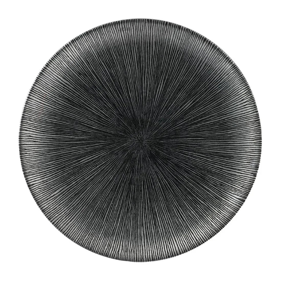 FC101 Churchill Studio Prints Agano Coupe Plates Black 260mm (Pack of 12) - JD Catering Equipment Solutions Ltd