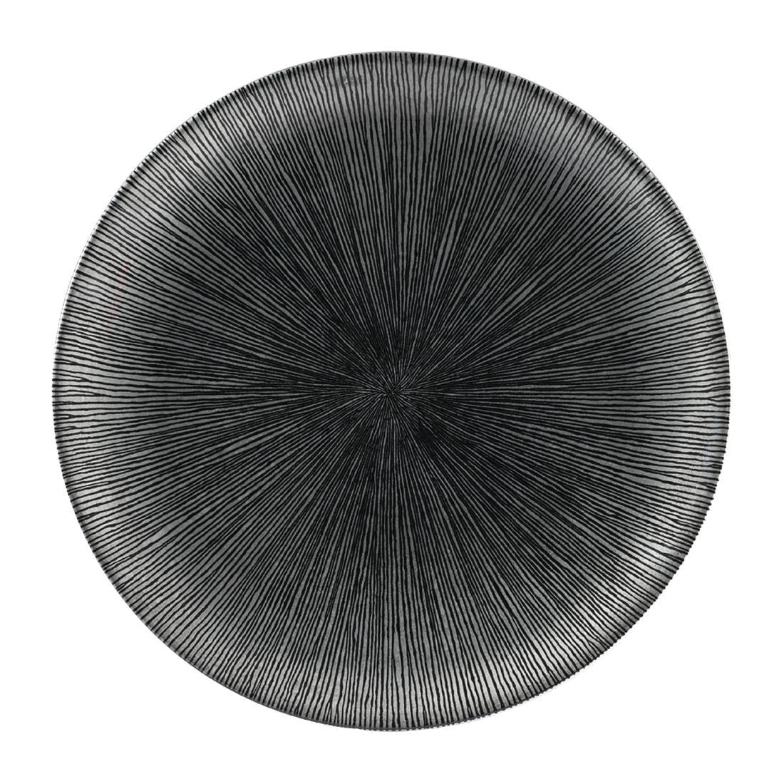 FC101 Churchill Studio Prints Agano Coupe Plates Black 260mm (Pack of 12) - JD Catering Equipment Solutions Ltd