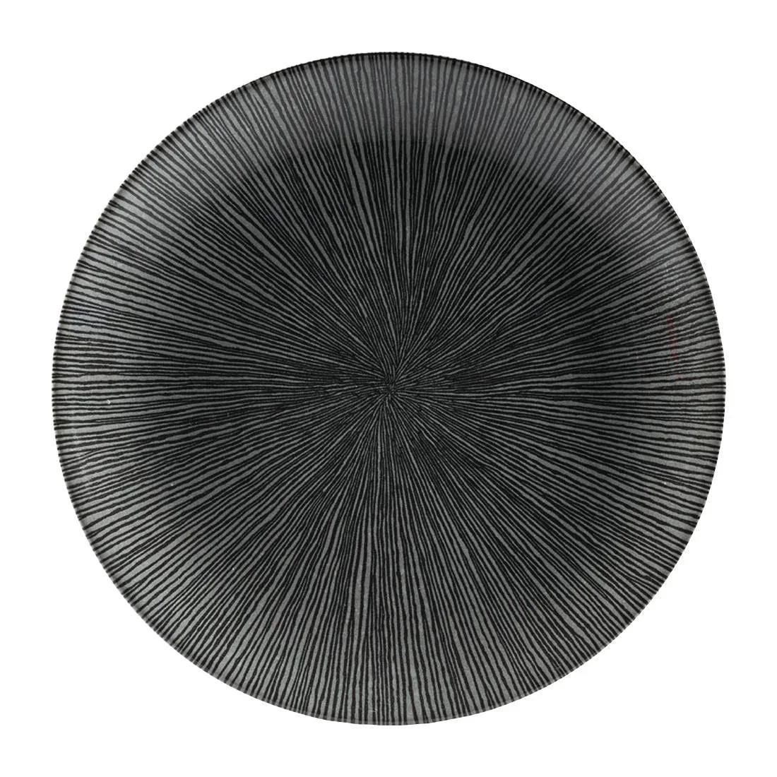 FC102 Churchill Studio Prints Agano Coupe Plates Black 217mm (Pack of 12) - JD Catering Equipment Solutions Ltd