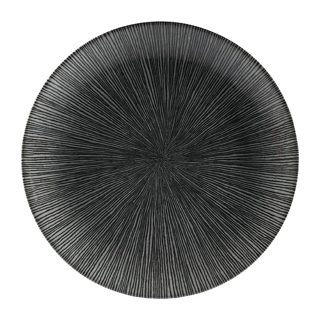 FC102 Churchill Studio Prints Agano Coupe Plates Black 217mm (Pack of 12) - JD Catering Equipment Solutions Ltd