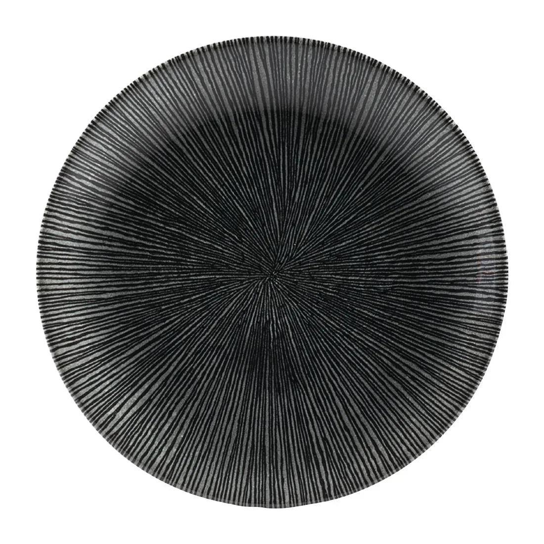 FC103 Churchill Studio Prints Agano Coupe Plates Black 165mm (Pack of 12) - JD Catering Equipment Solutions Ltd