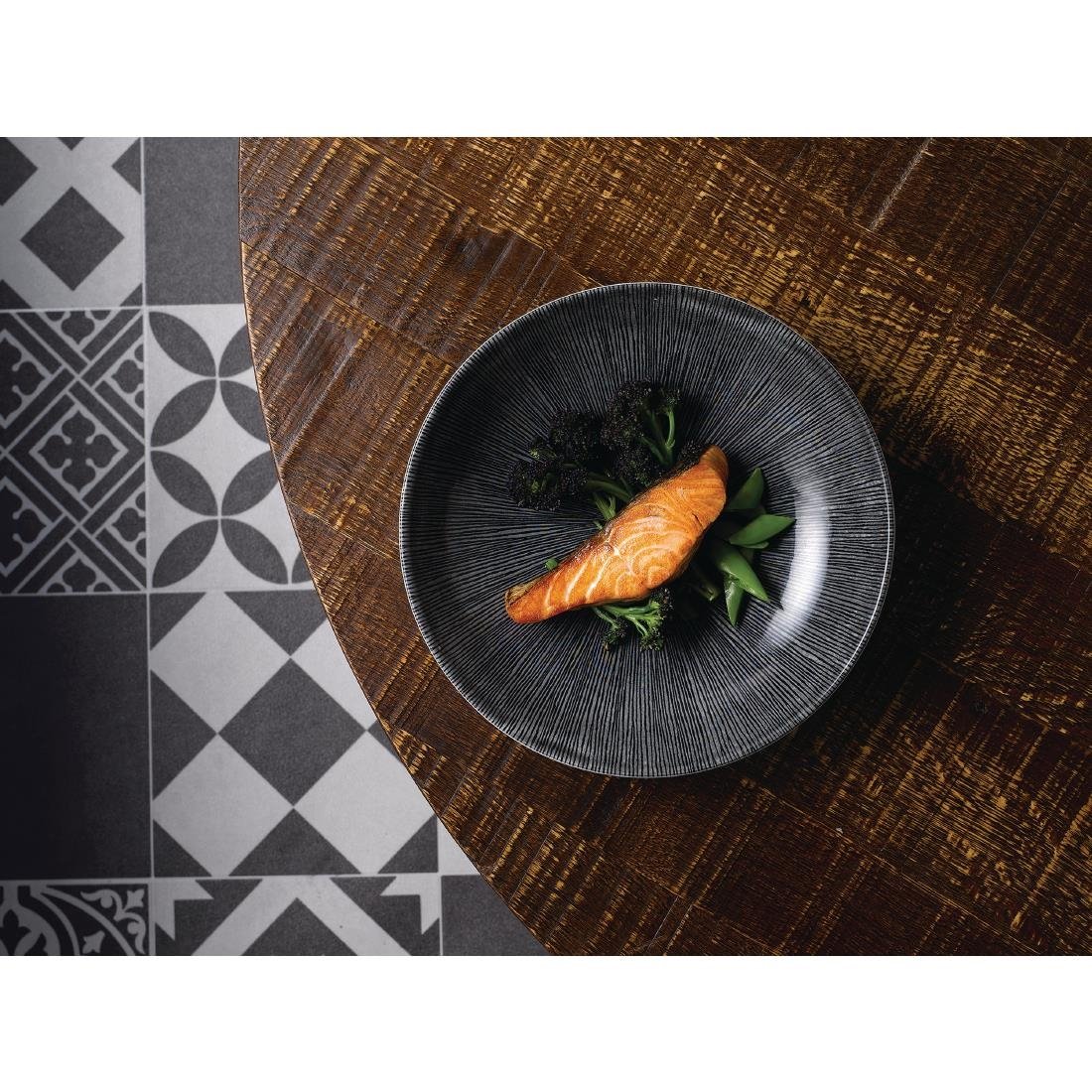 FC104 Churchill Studio Prints Agano Coupe Bowls Black 248mm (Pack of 12) JD Catering Equipment Solutions Ltd