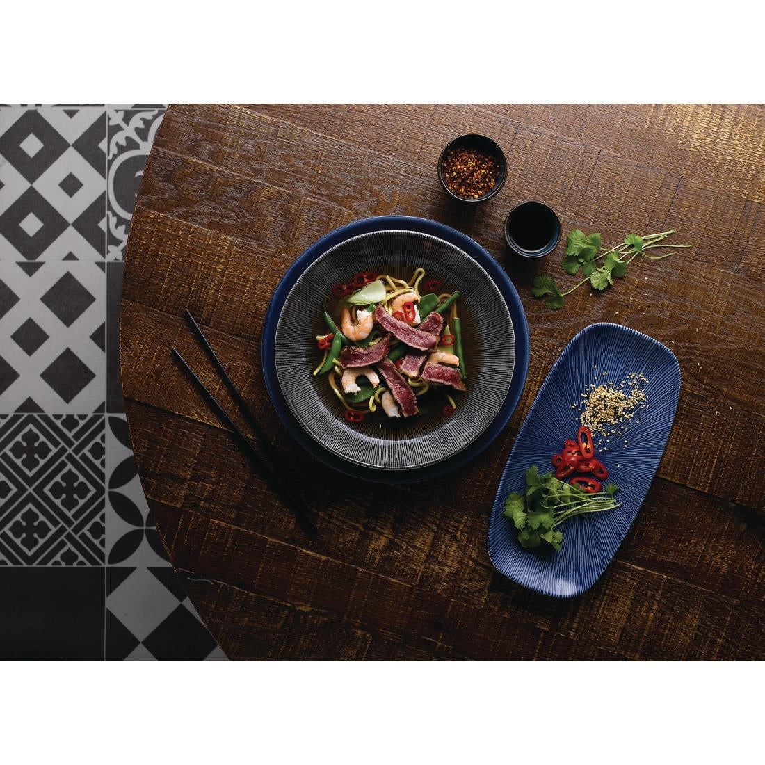 FC104 Churchill Studio Prints Agano Coupe Bowls Black 248mm (Pack of 12) JD Catering Equipment Solutions Ltd