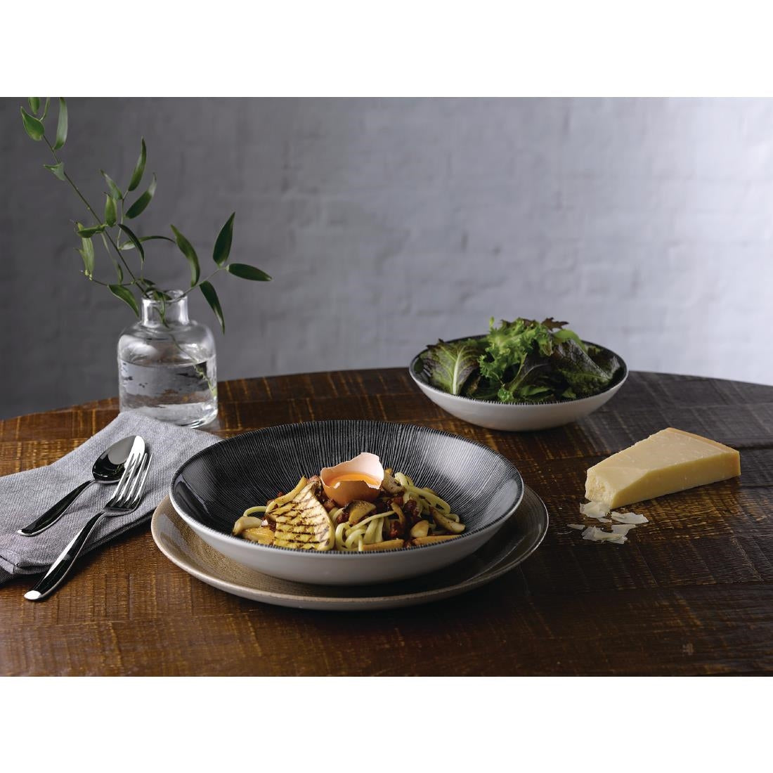 FC105 Churchill Studio Prints Agano Coupe Bowls Black 182mm (Pack of 12) JD Catering Equipment Solutions Ltd