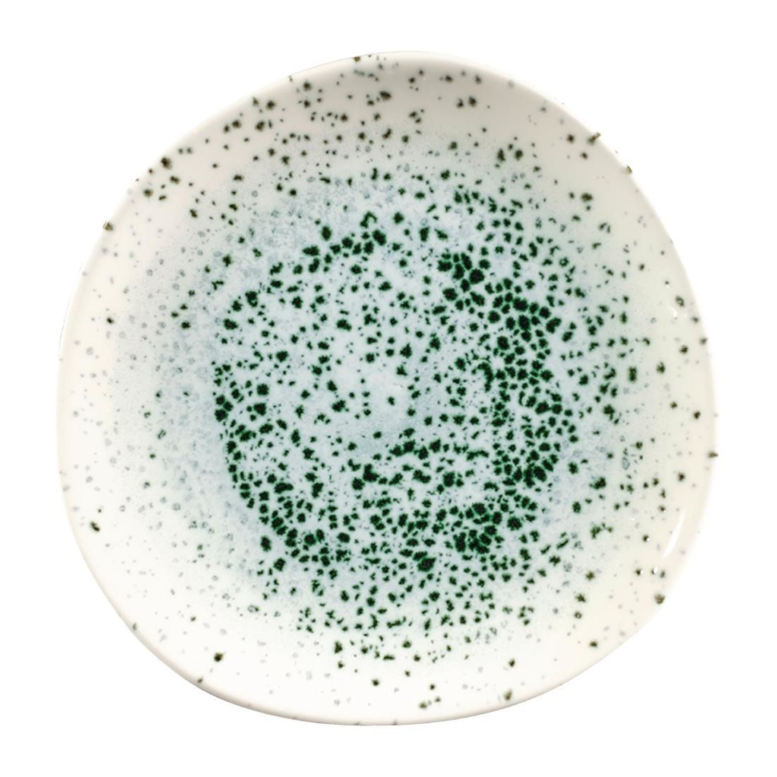 FC122 Churchill Studio Prints Mineral Green Centre Print Organic Round Plates 210mm (Pack of 12) JD Catering Equipment Solutions Ltd
