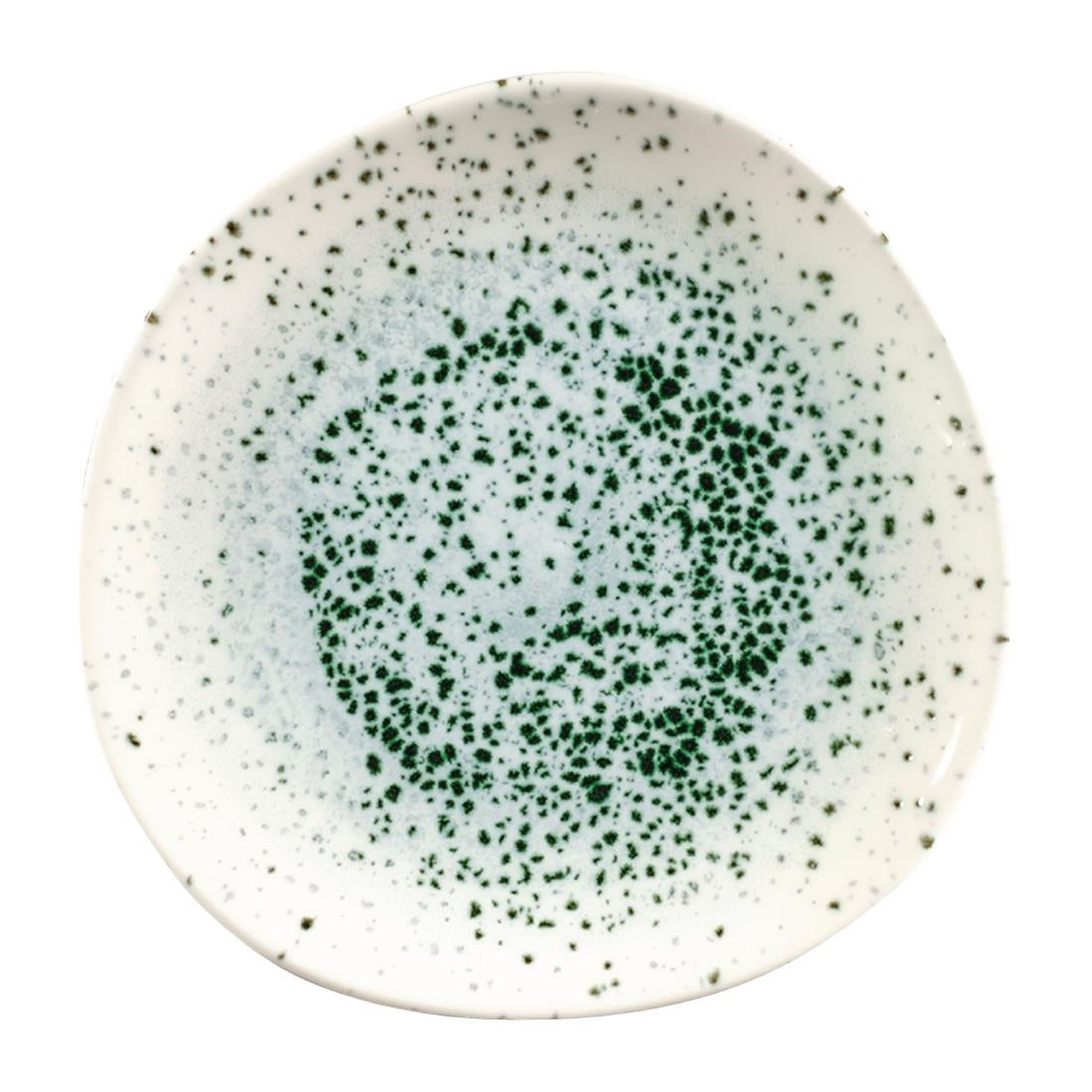 FC122 Churchill Studio Prints Mineral Green Centre Print Organic Round Plates 210mm (Pack of 12) JD Catering Equipment Solutions Ltd