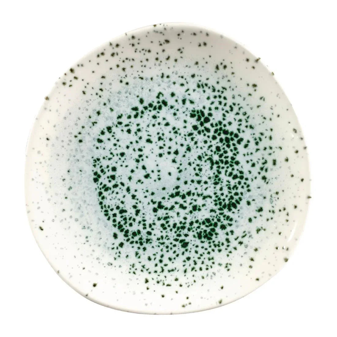 FC122 Churchill Studio Prints Mineral Green Centre Print Organic Round Plates 210mm (Pack of 12) - JD Catering Equipment Solutions Ltd