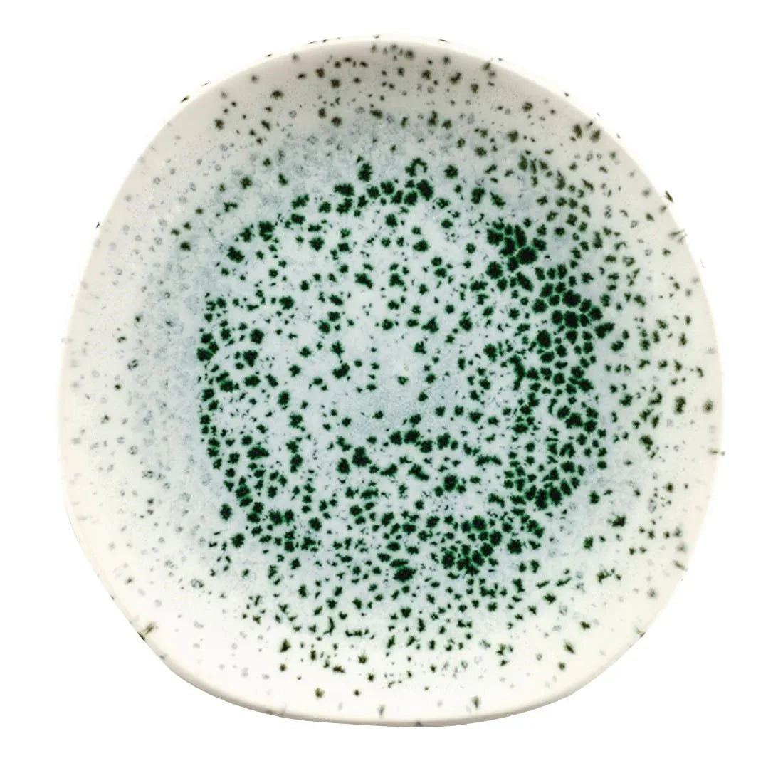 FC123 Churchill Studio Prints Mineral Green Centre Print Organic Round Plates 186mm (Pack of 12) - JD Catering Equipment Solutions Ltd