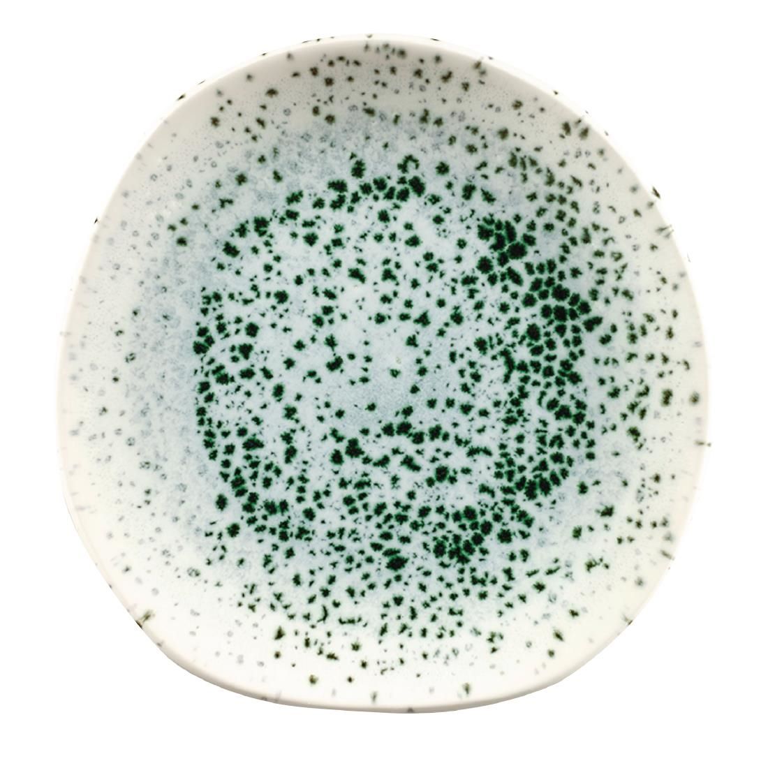 FC123 Churchill Studio Prints Mineral Green Centre Print Organic Round Plates 186mm (Pack of 12) JD Catering Equipment Solutions Ltd