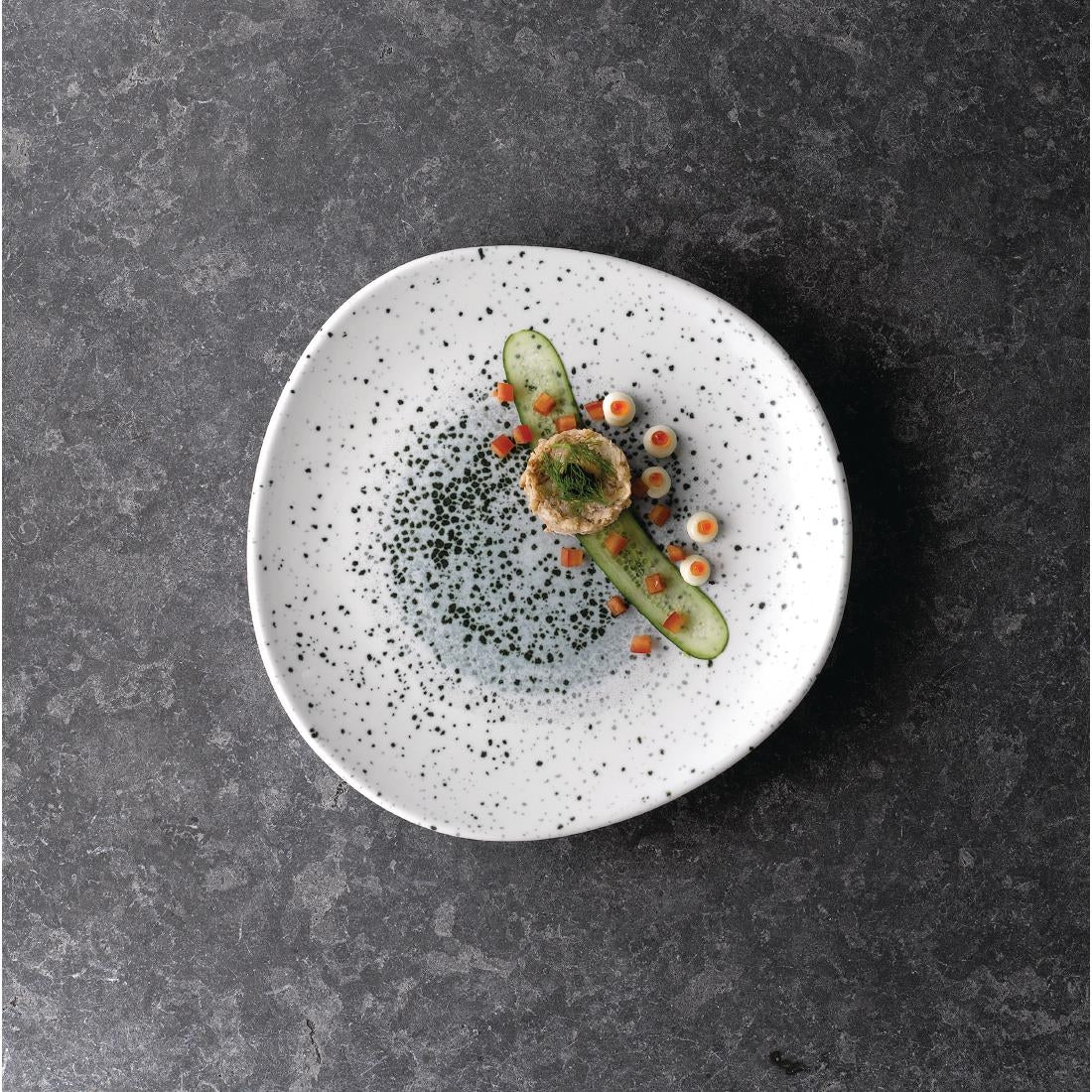 FC127 Churchill Studio Prints Mineral Blue Centre Organic Round Plates 210mm (Pack of 12) JD Catering Equipment Solutions Ltd