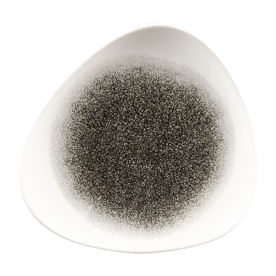 FC133 Churchill Studio Prints Raku Triangle Plates Quartz Black 192mm (Pack of 12) JD Catering Equipment Solutions Ltd