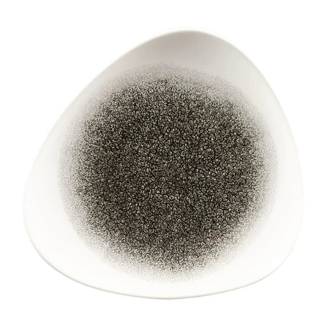 FC133 Churchill Studio Prints Raku Triangle Plates Quartz Black 192mm (Pack of 12) - JD Catering Equipment Solutions Ltd