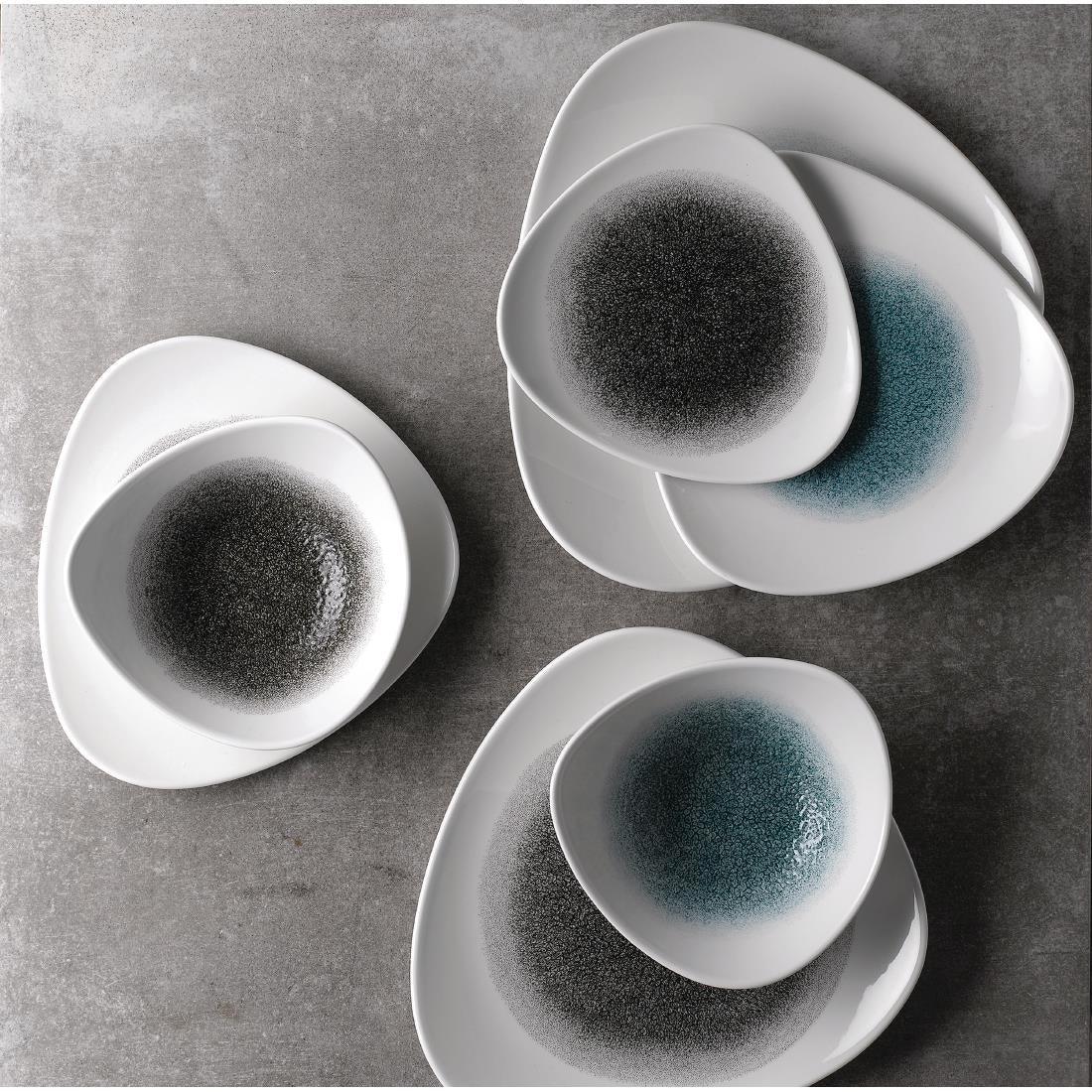 FC133 Churchill Studio Prints Raku Triangle Plates Quartz Black 192mm (Pack of 12) - JD Catering Equipment Solutions Ltd