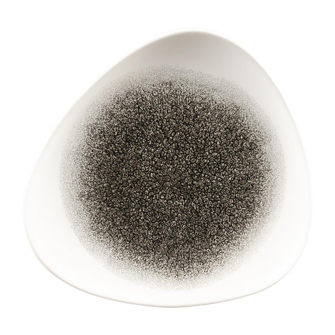 FC133 Churchill Studio Prints Raku Triangle Plates Quartz Black 192mm (Pack of 12) JD Catering Equipment Solutions Ltd