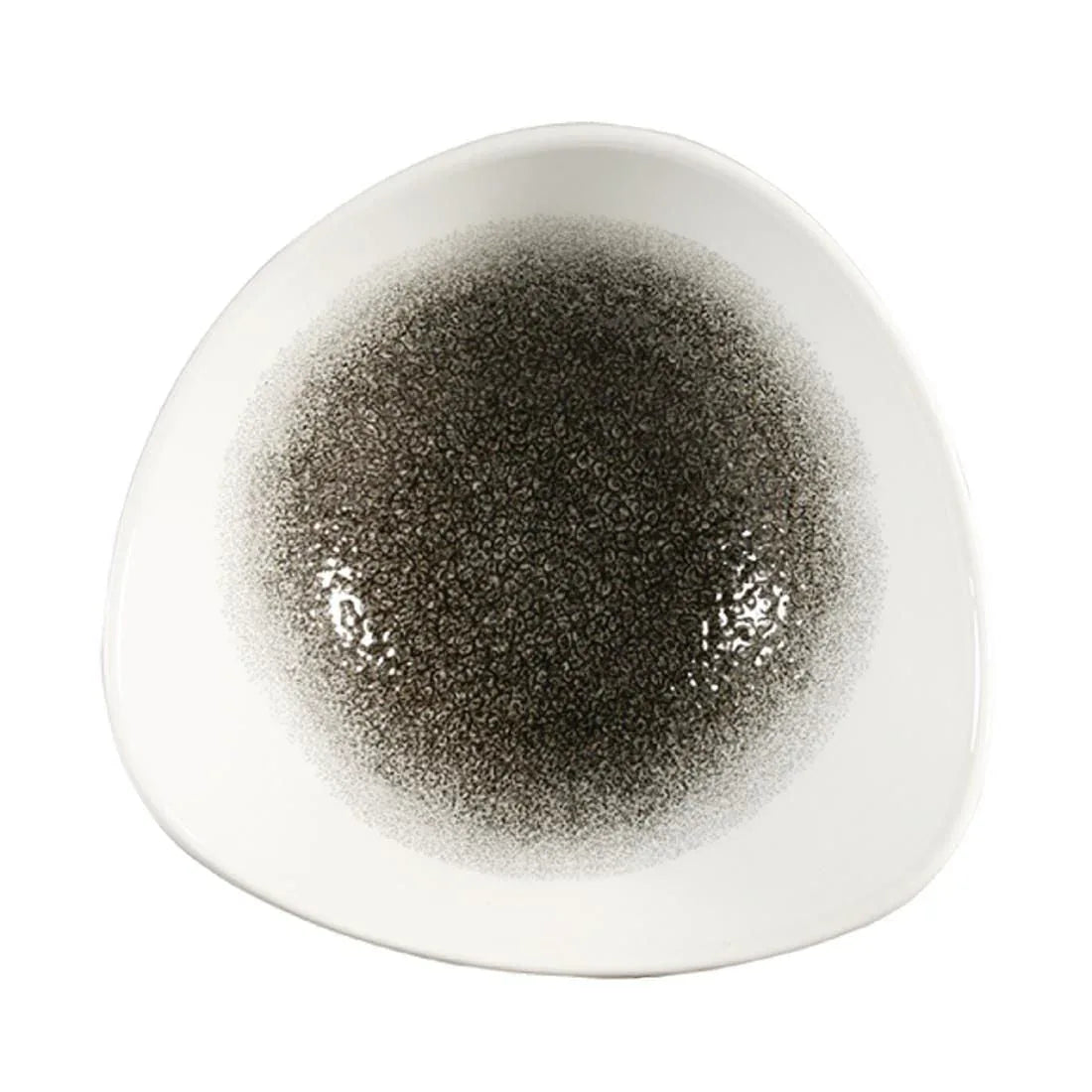 FC134 Churchill Studio Prints Raku Triangle Bowls Quartz Black 185mm 370ml (Pack of 12) - JD Catering Equipment Solutions Ltd