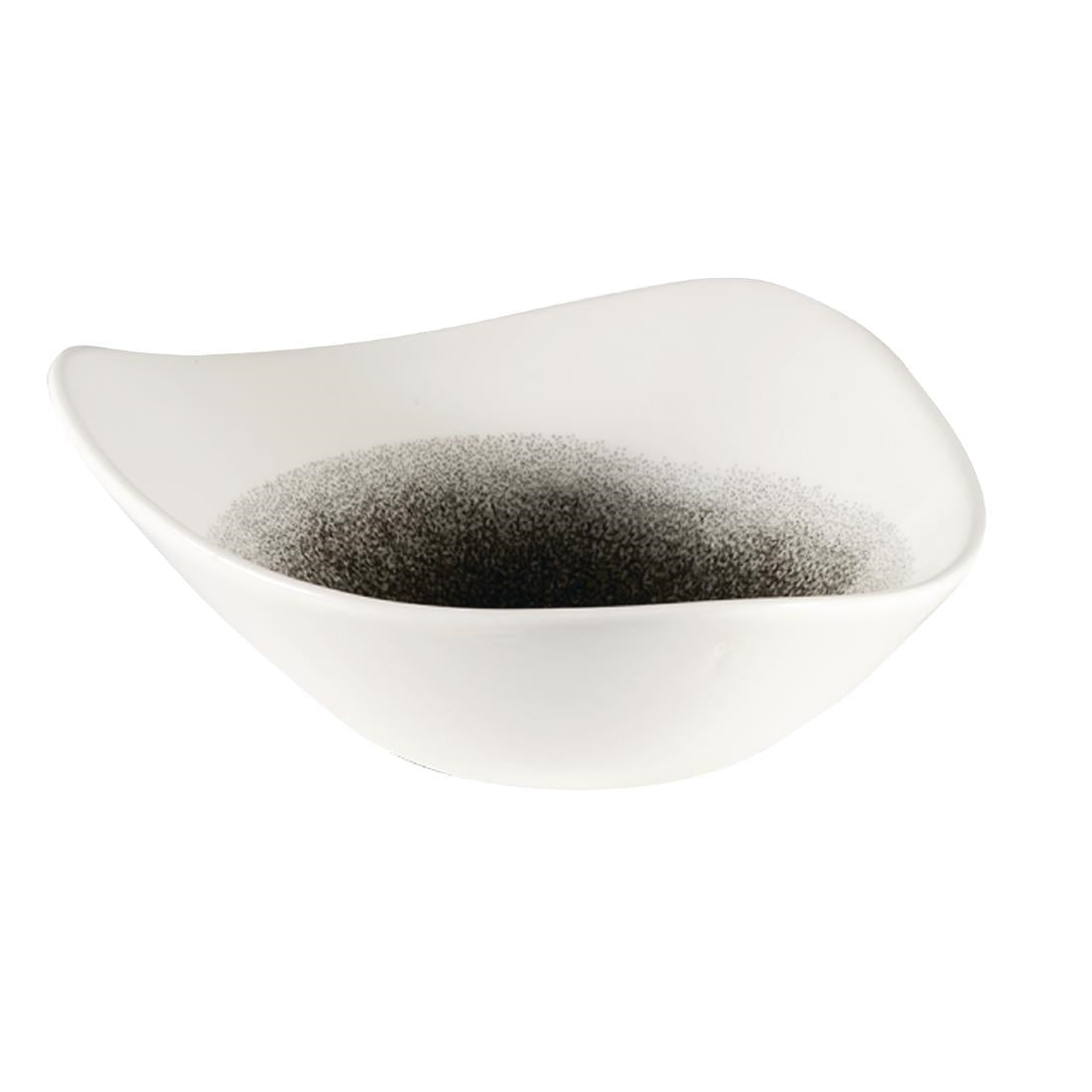 FC134 Churchill Studio Prints Raku Triangle Bowls Quartz Black 185mm 370ml (Pack of 12) JD Catering Equipment Solutions Ltd