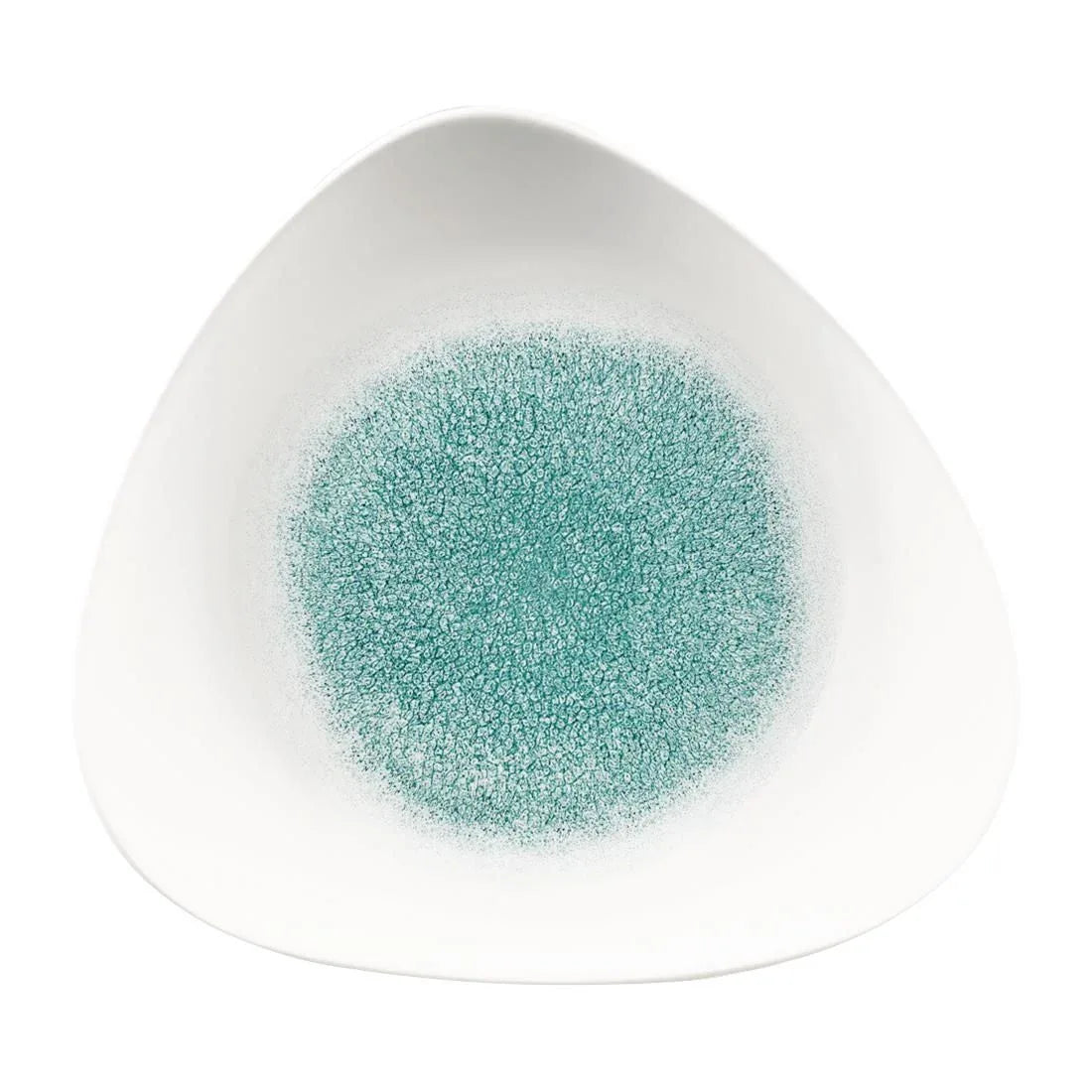 FC135 Churchill Studio Prints Raku Triangle Plates Jade Green 311mm (Pack of 6) - JD Catering Equipment Solutions Ltd