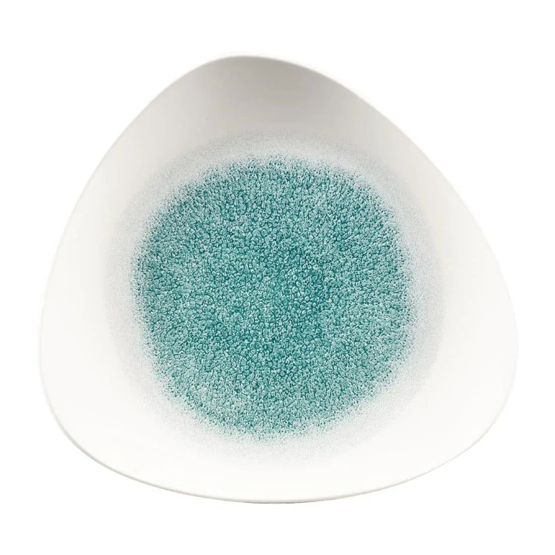 FC136 Churchill Studio Prints Raku Triangle Plates Jade Green 265mm (Pack of 12) - JD Catering Equipment Solutions Ltd