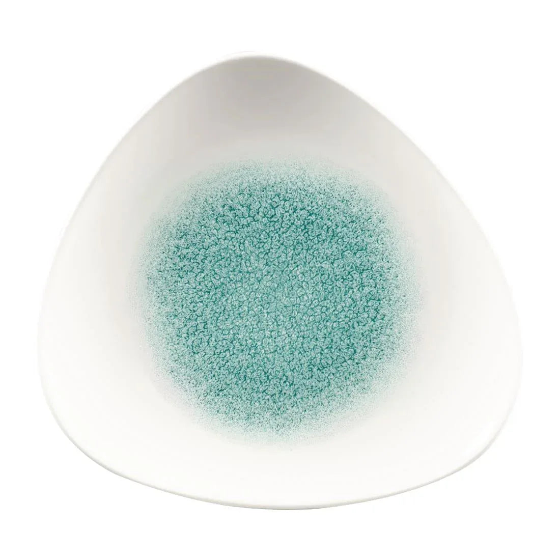 FC137 Churchill Studio Prints Raku Triangle Plates Jade Green 229mm (Pack of 12) - JD Catering Equipment Solutions Ltd