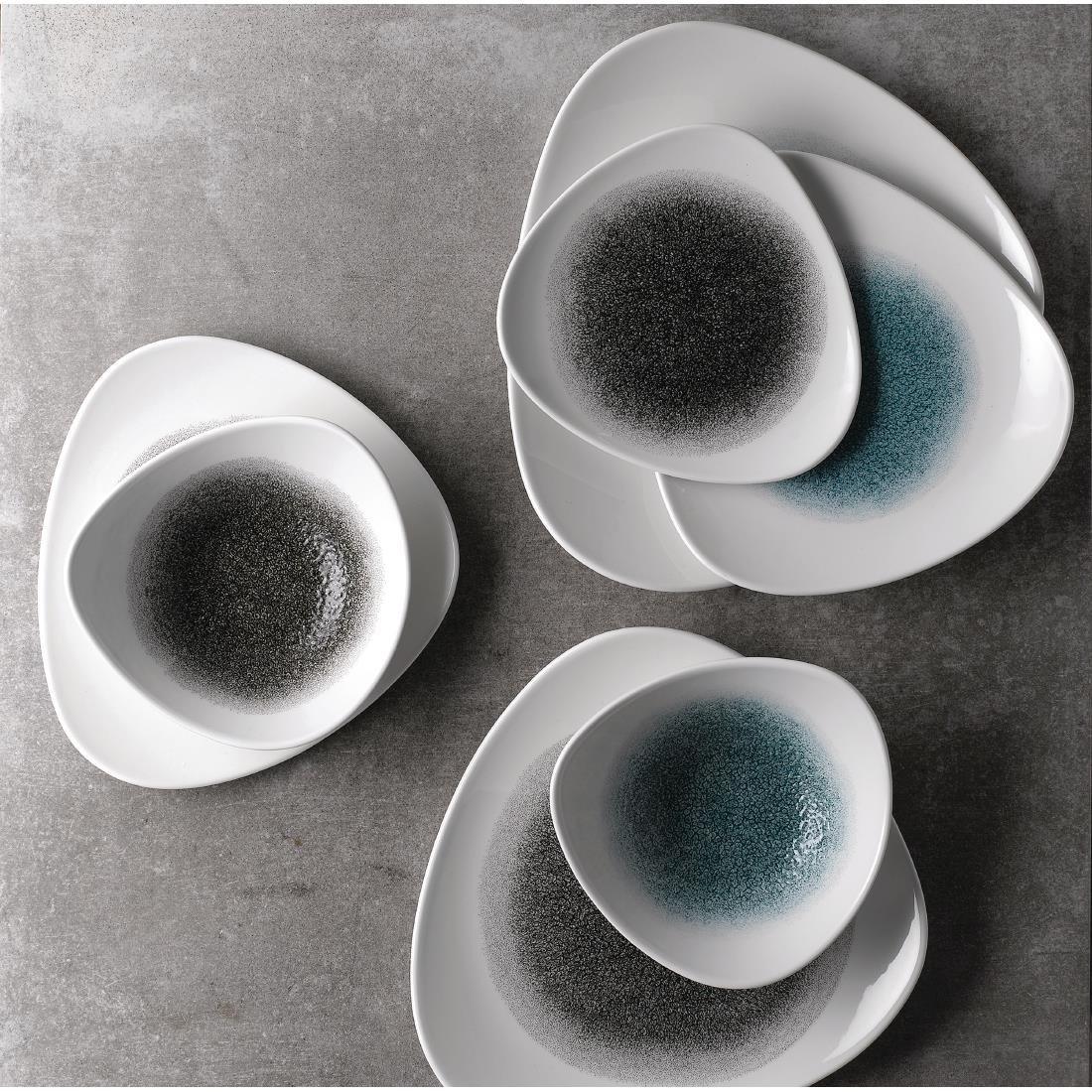 FC139 Churchill Studio Prints Raku Triangle Bowls Jade Green 185mm 370ml (Pack of 12) - JD Catering Equipment Solutions Ltd