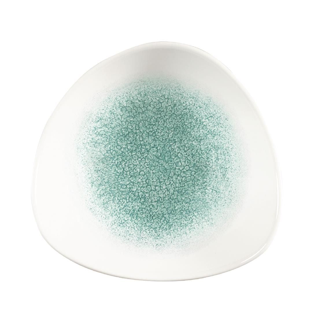 FC139 Churchill Studio Prints Raku Triangle Bowls Jade Green 185mm 370ml (Pack of 12) JD Catering Equipment Solutions Ltd